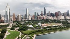 A general view of the Chicago city skyline on Aug. 1, 2024.