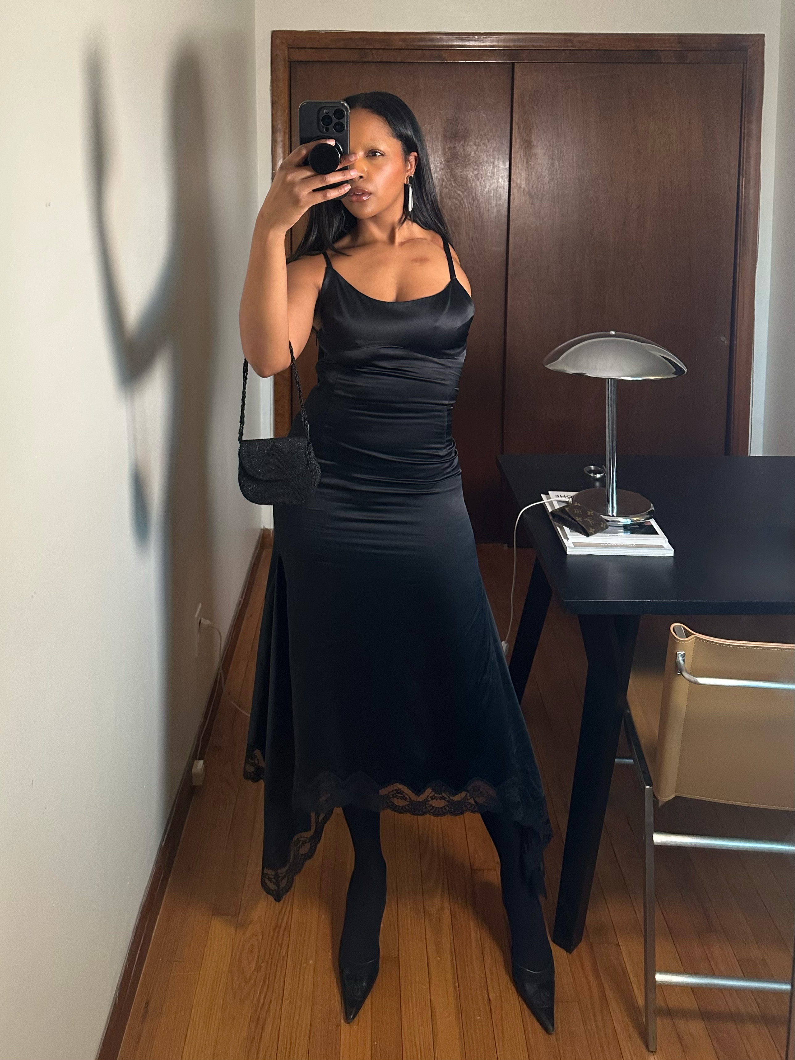 Maya Moore wearing black and white outfits