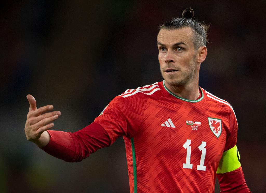 Gareth Bale of Wales during the UEFA Nations League League A Group 4 match between Wales and Poland at Cardiff City Stadium on September 25, 2022 in Cardiff, Wales.