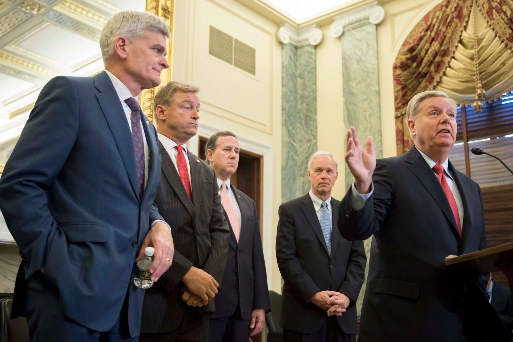 Republican senators Cassidy and Graham.