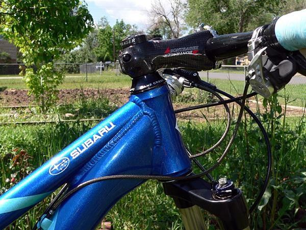 The beefy head tube area imparts front-end strength