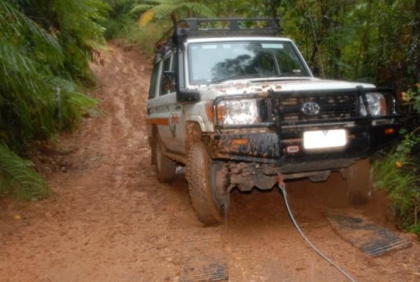 Conditions were so muddy that only the ATVS could properly get through