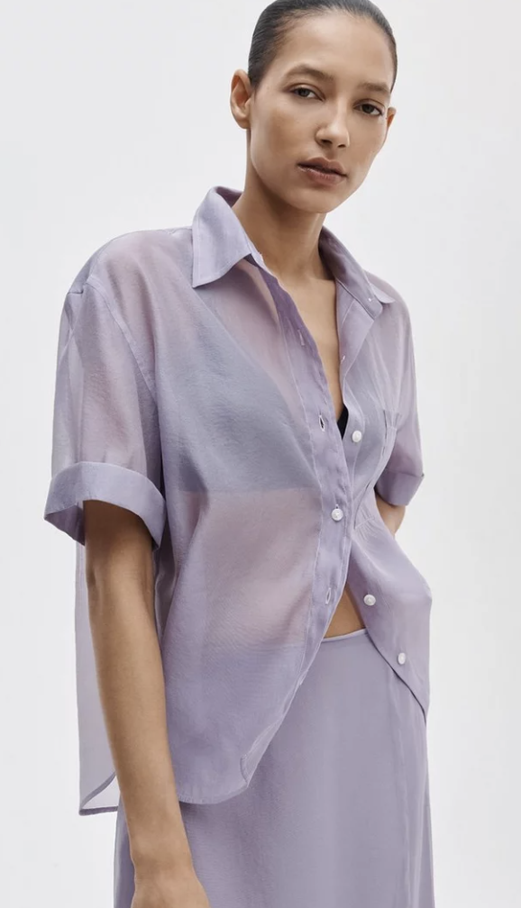 Rag amp;amp; Bone, Connie Organza Short-Sleeve Shirt