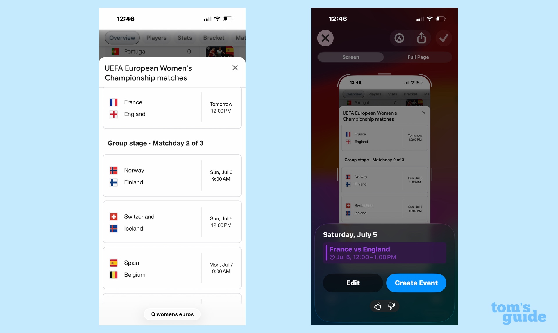 creating a calendar entry with Visual Intelligence using a screenshot in iOS 26