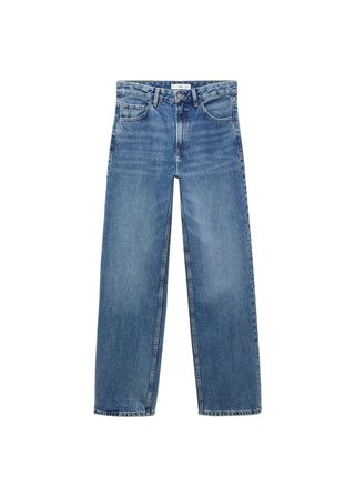Mid-Rise Straight Jeans 