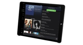 Spotify on a tablet in landscape