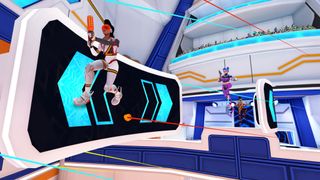 Wall running in NERF Ultimate Championship for Meta Quest 2