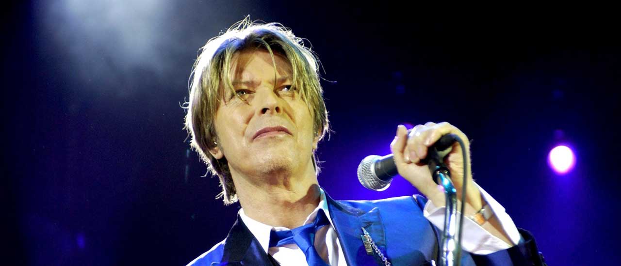 David Bowie onstage in 2002
