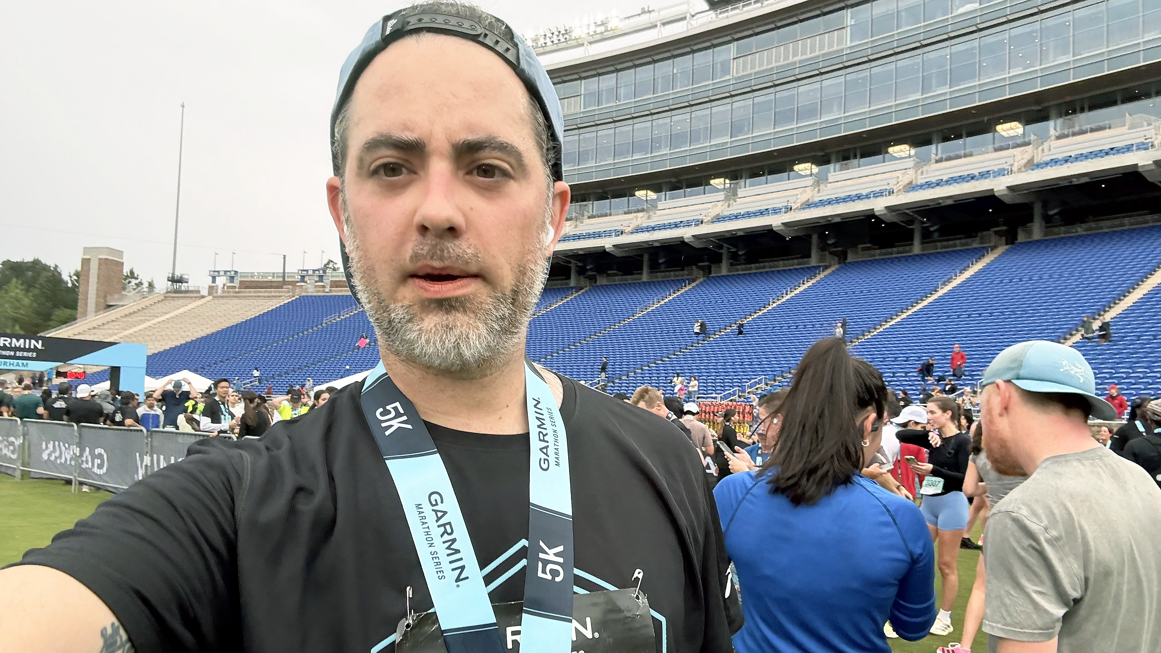 Dan Bracaglia after completing his first official 5K run