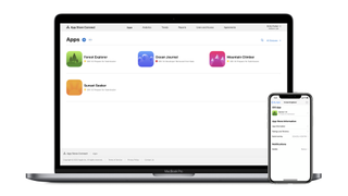 Screenshot of App Store Connect from Apple's website
