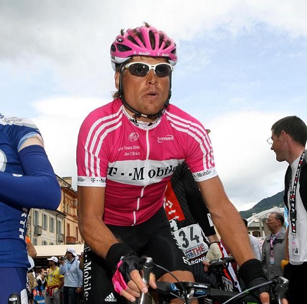 Jan Ullrich (T-Mobile) finished with the main peloton.