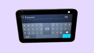 enter your password but it needs to be the password of the amazon account associated with the echo show