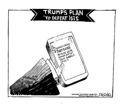 Political cartoon US Trumps plan for ISIS