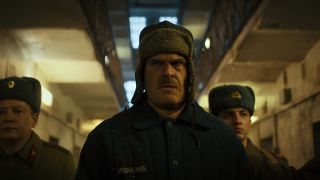 Hopper in Russian prison in Stranger Things Season 4