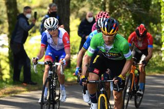 Primoz Roglic racing to victory at Itzulia Basque Country