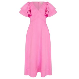 Monsoon Patricia Ruffle Sleeve Dress