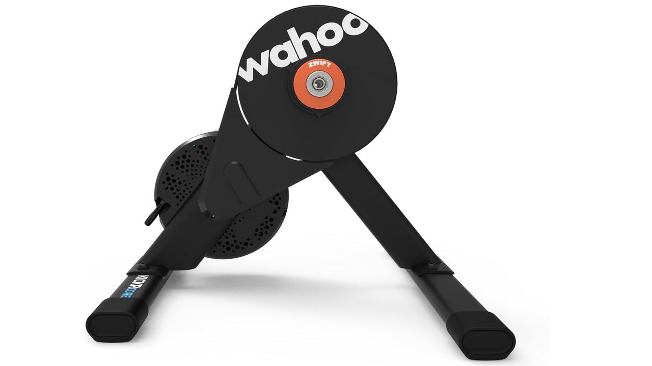 The Wahoo Kickr Core 2 with Zwift Cog and Click side on view