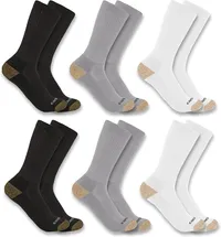 Carhartt Midweight Synthetic Blend Crew Sock 6 Pack (Men's)