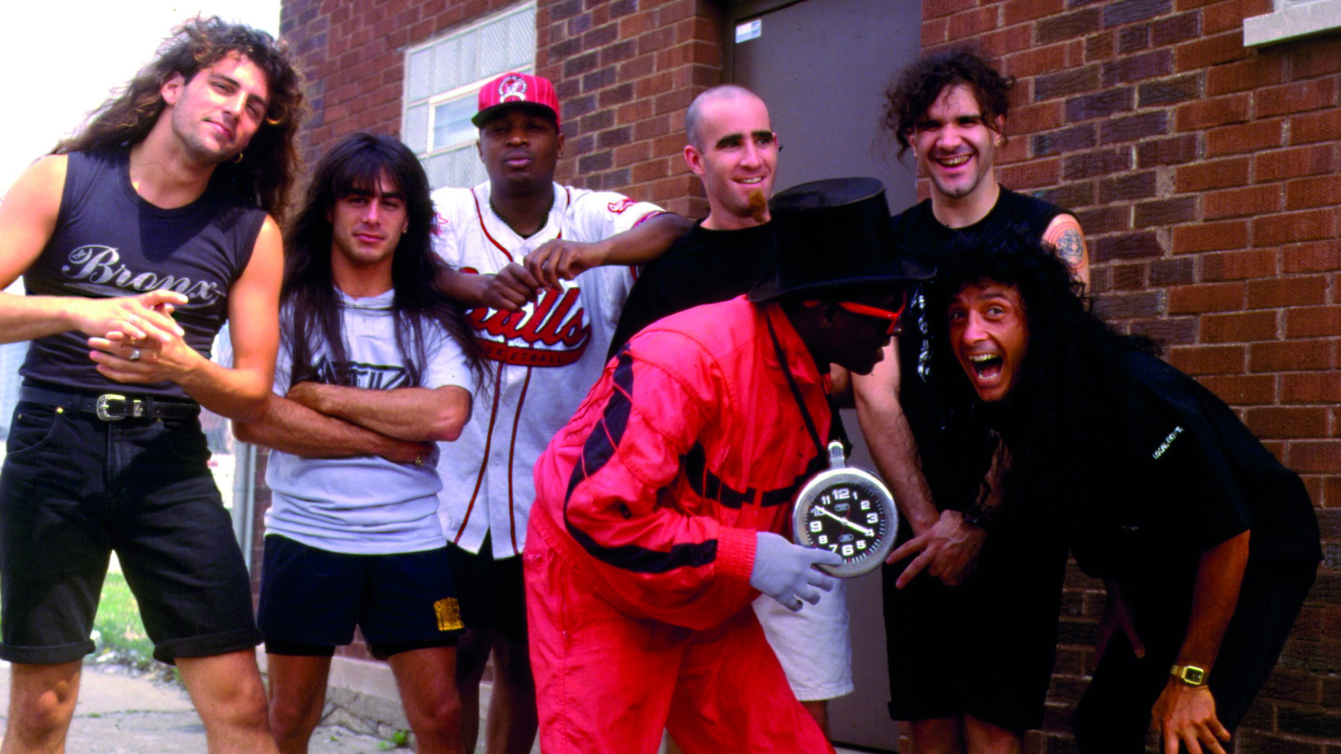 A photograph of Anthrax and Public Enemy