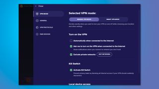 Avast SecureLine PC VPN settings