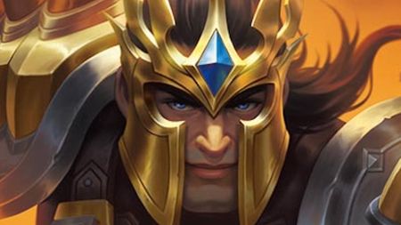 Riftbound: Radiance TCG card art of Jarvan IV cropped to just his head