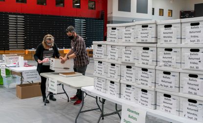 Counting ballots in Wisconsin.