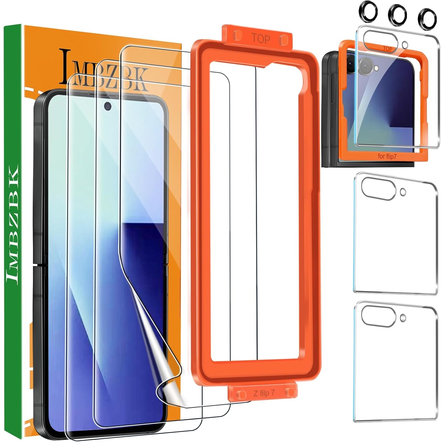 IMBZBK 3 Pack Samsung Galaxy Z Flip 7 screen protectors
