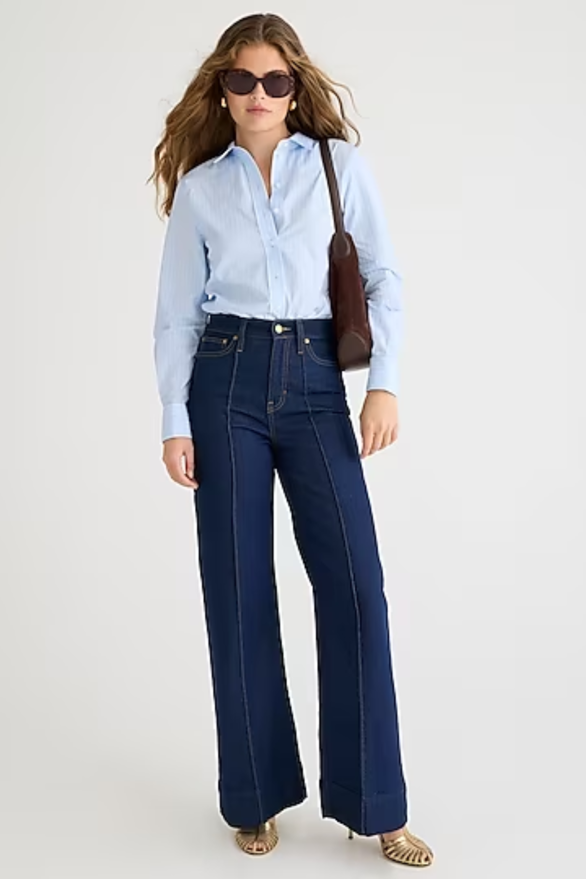 J.Crew Pintuck denim trouse