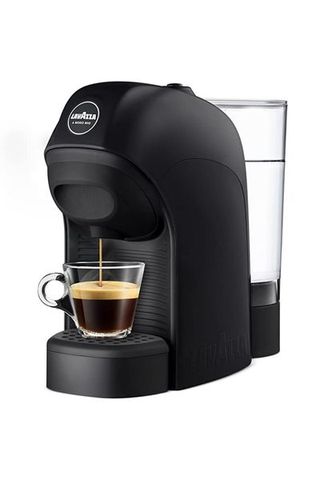 Lavazza A Modo Mio Tiny Espresso Coffee Machine in black cut out