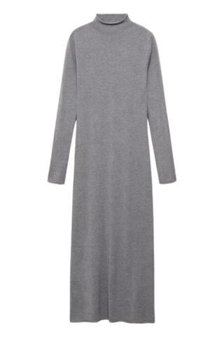 Perkins-Neck Knitted Dress - Women | Mango United Kingdom