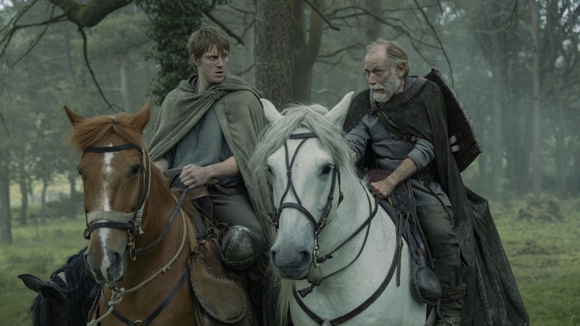 Dunk and Ser Arlan talking on horseback in Knight of the Seven Kingdoms Season 1x02