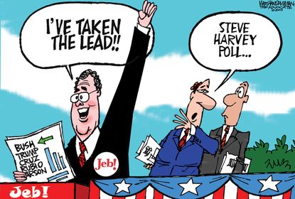 Political cartoon U.S. Jeb Bush Steve Harvey