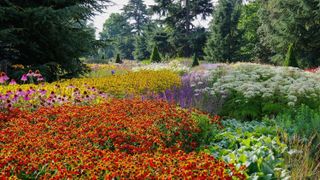 borders at kew gardens in late summer