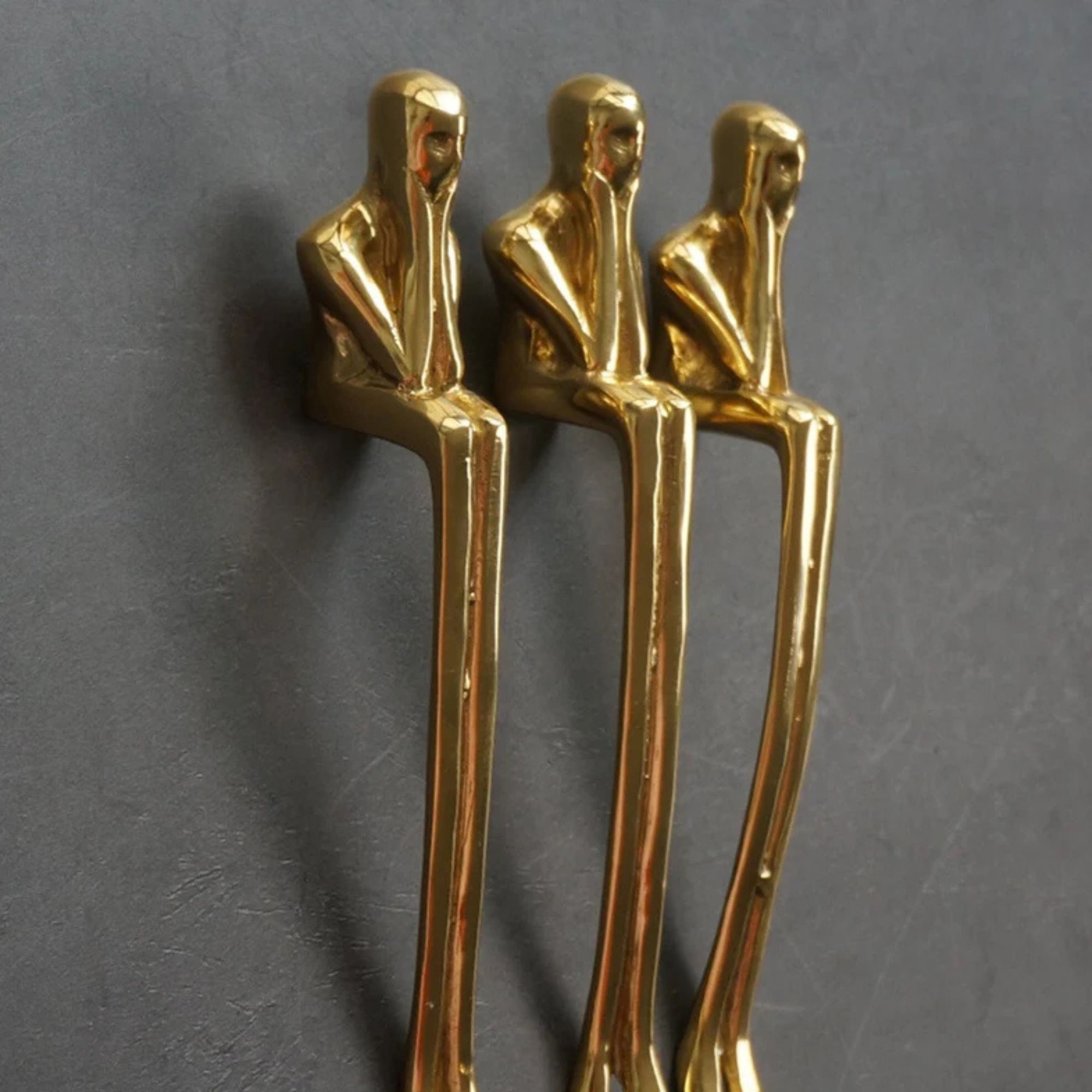 Creative brass handle modern minimalist wardrobe door