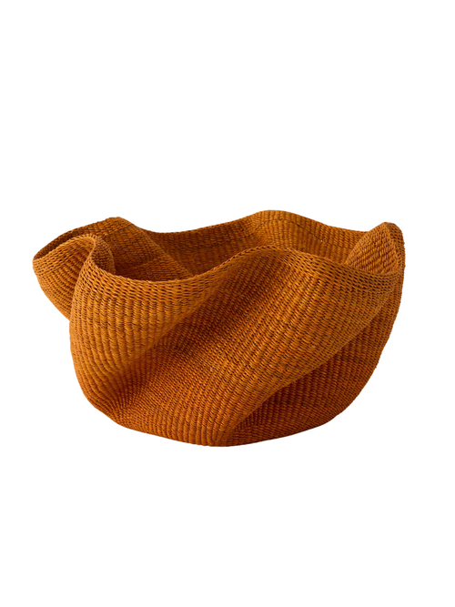 Pakurigo Wave Decor Basket - Gold, Natural, & Rust