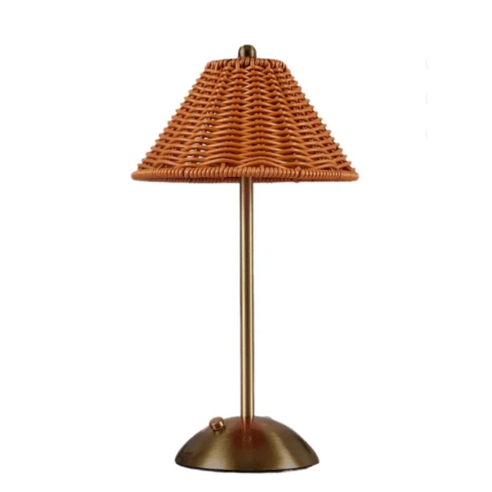Rechargeable Boho Rattan Table Lamp