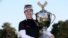 Hannah Green with the JM Eagle LA Championship trophy 