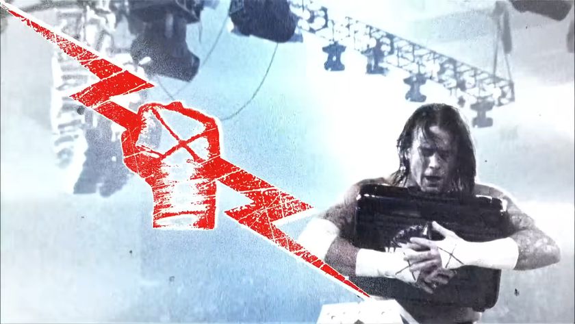 Screenshot of CM Punk winning Money in the Bank in WWE's Hype package for Wrestlemania 41