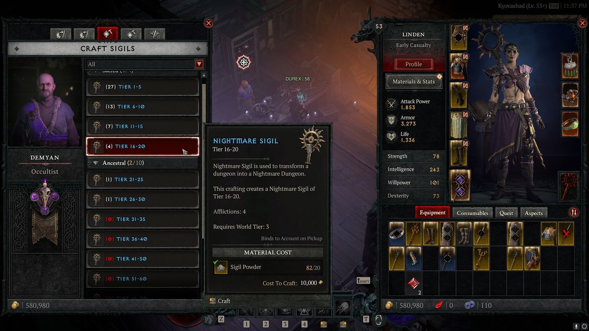 Diablo 4 Nightmare Sigils