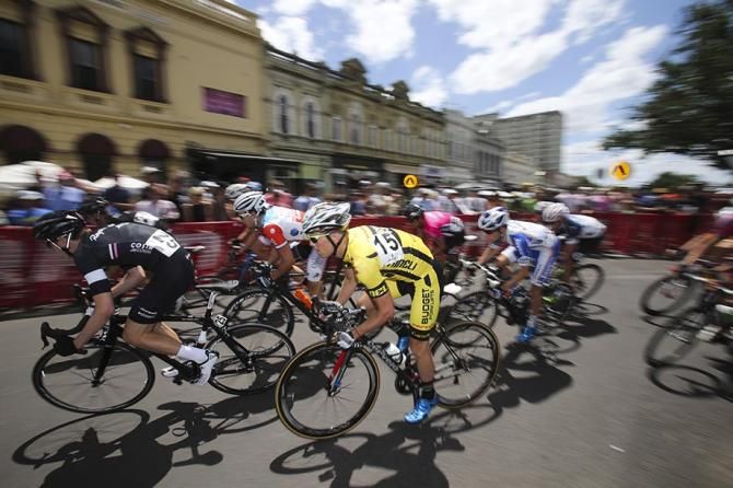 The men's peloton at the Mitcheltown Bay Cycling Classic.