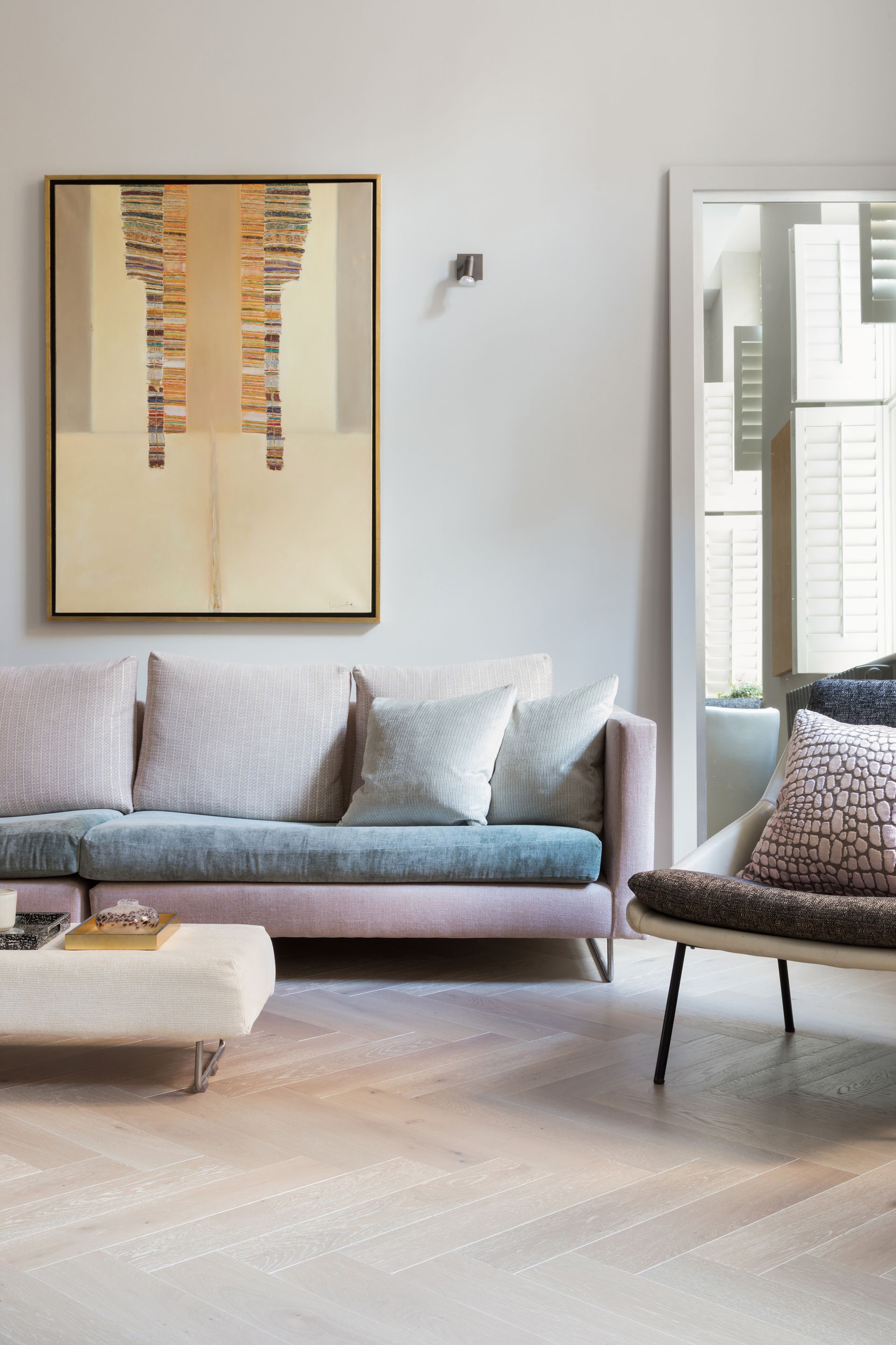 Oak Parquet ‘Silver White’ Oiled flooring by The Natural Wood Floor Company