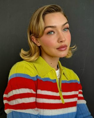 Gigi Hadid flicked bob trend