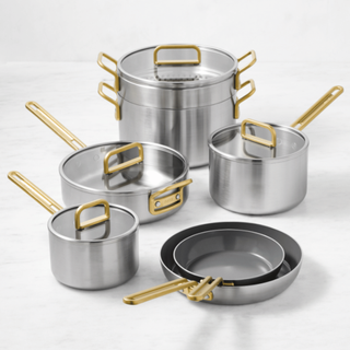 Stainless Steel Mixed Material 11-Piece Cookware Set