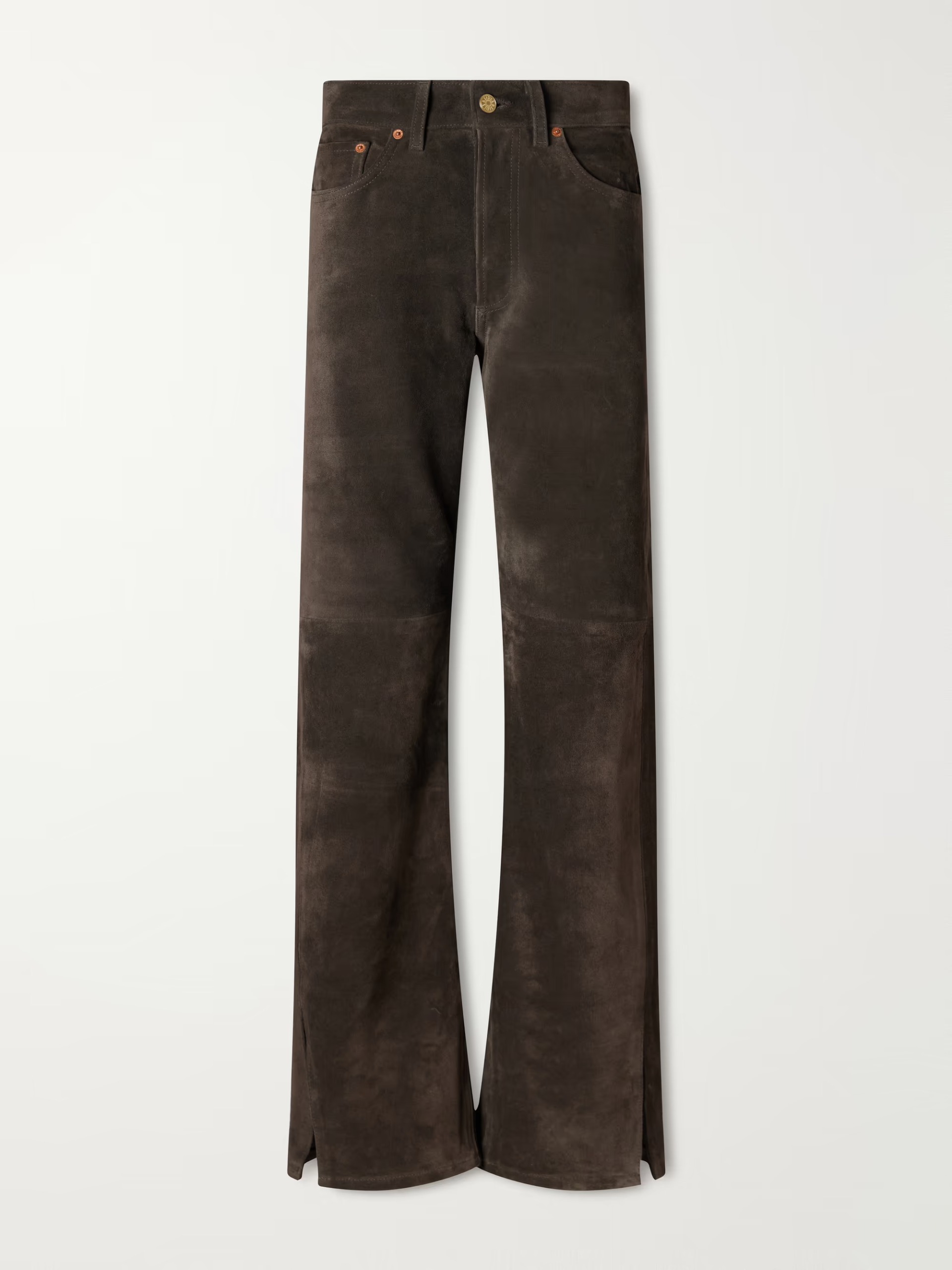 B Sides, Charlot Split Hem Suede Pants