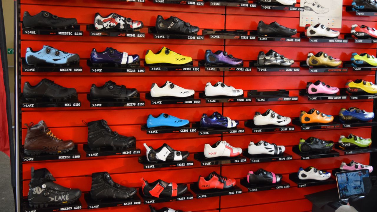 Lake showcased a number of their cycling shoes