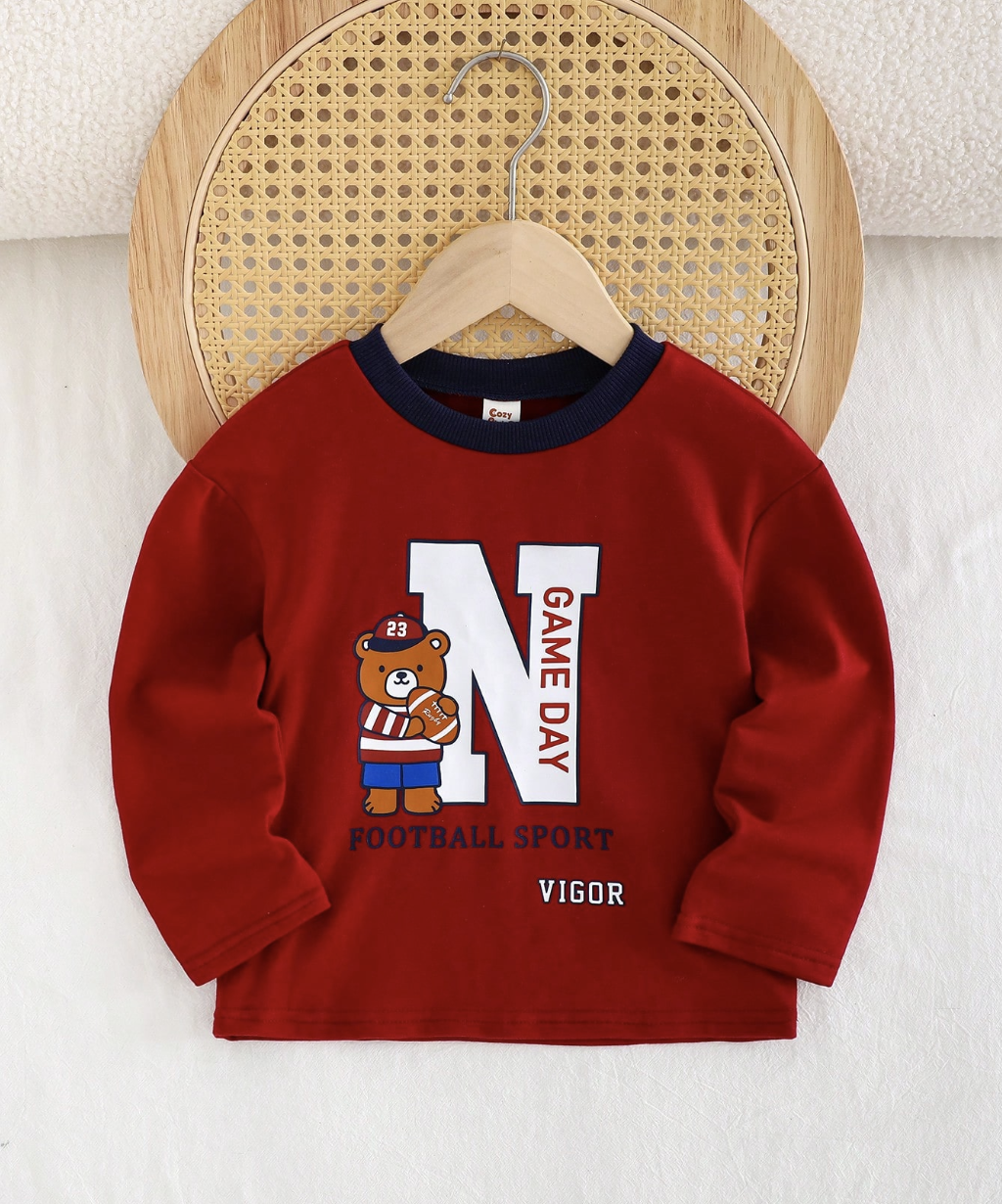 Cozy Pixies, Colorblock Letter Graphic Soft Knit Crew Neck Long Sleeve Pullover Top (Was $16)