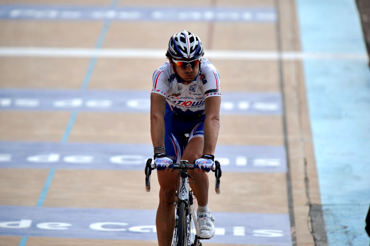 Filippo Pozzato had to settle for second behind Tom Boonen at Paris-Roubaix in 2009.