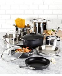 Mixed Materials 12-Pc. Cookware Set|  was $999.99, now $599.99 at Macy's