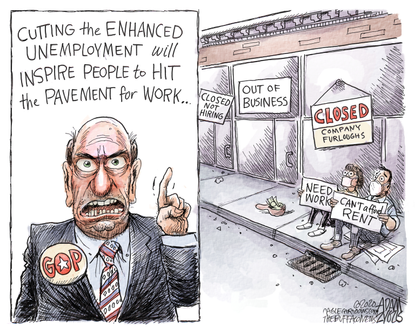 Political Cartoon U.S. GOP coronavirus relief