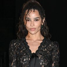 Zo&euml; Kravitz styled a sheer skirt set at the Saint Laurent Spring/Summer 2027 show during Paris Fashion Week, which resembled her 2026 Met Gala gown